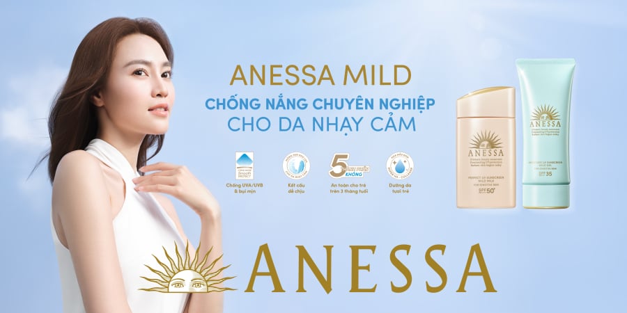 “Cứu cánh” cho làn da nhạy cảm với bộ đôi chống nắng vượt trội từ Anessa Sunscreen Skincare Mild.